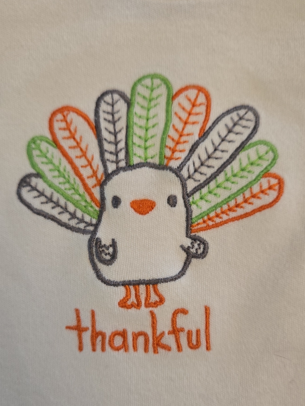 Vintage Gymboree Thanksgiving Turkey Long Sleeve Bodysuit Onesie